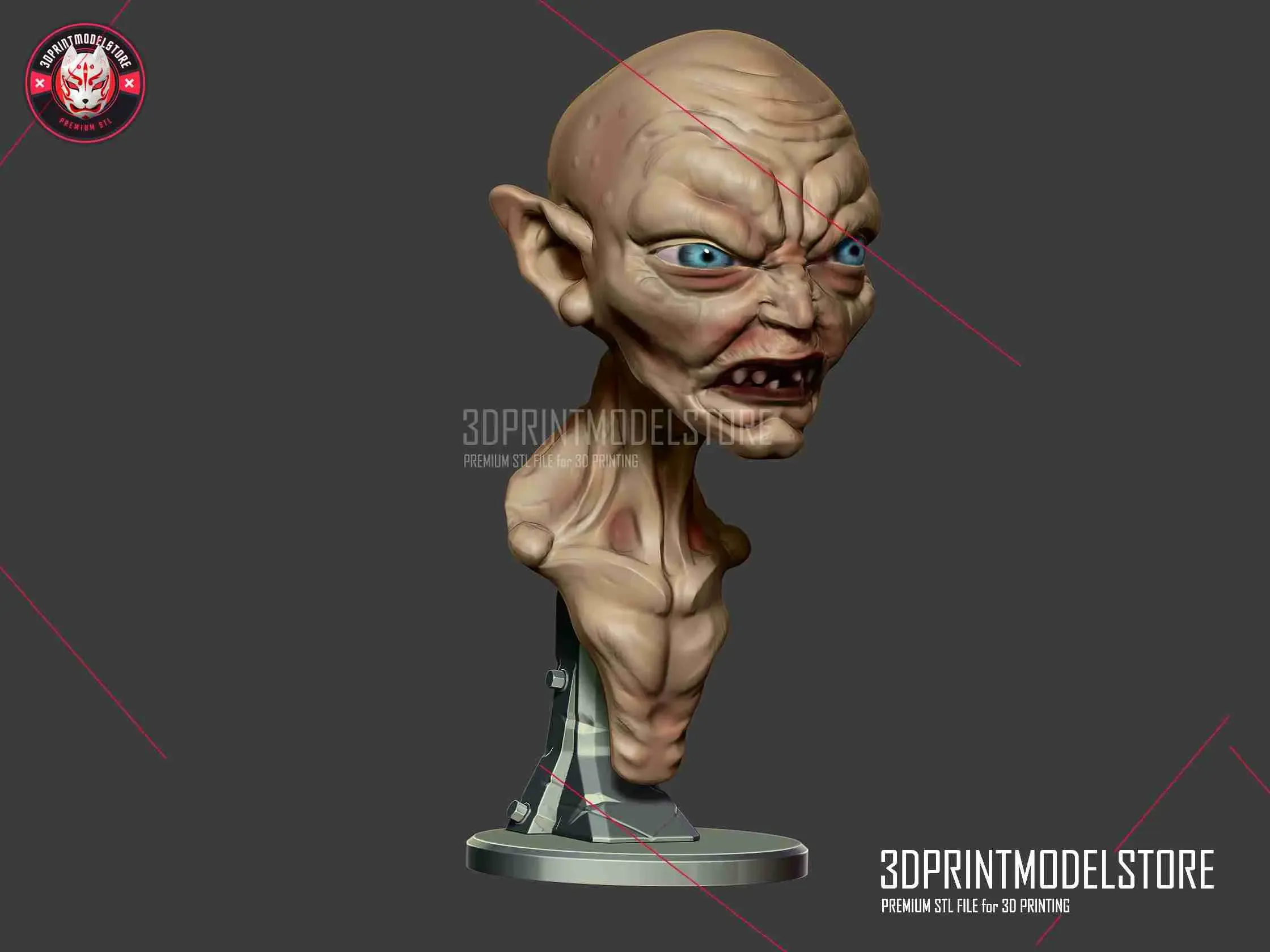 Gollum Miniature Bust Toy - Lord of the Rings