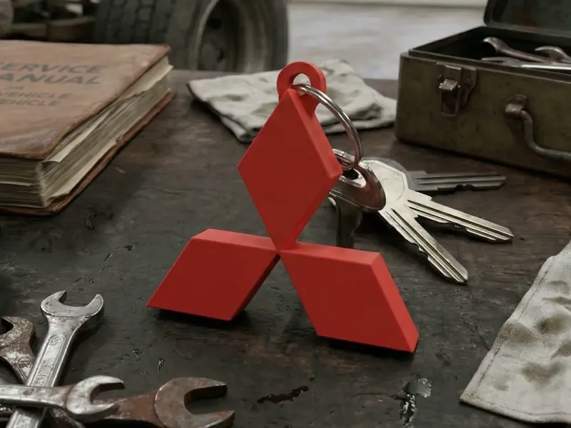 Mitsubishi Logo Keychain – Single Color