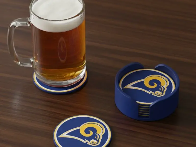 RAMS COASTERS AND HOLDER