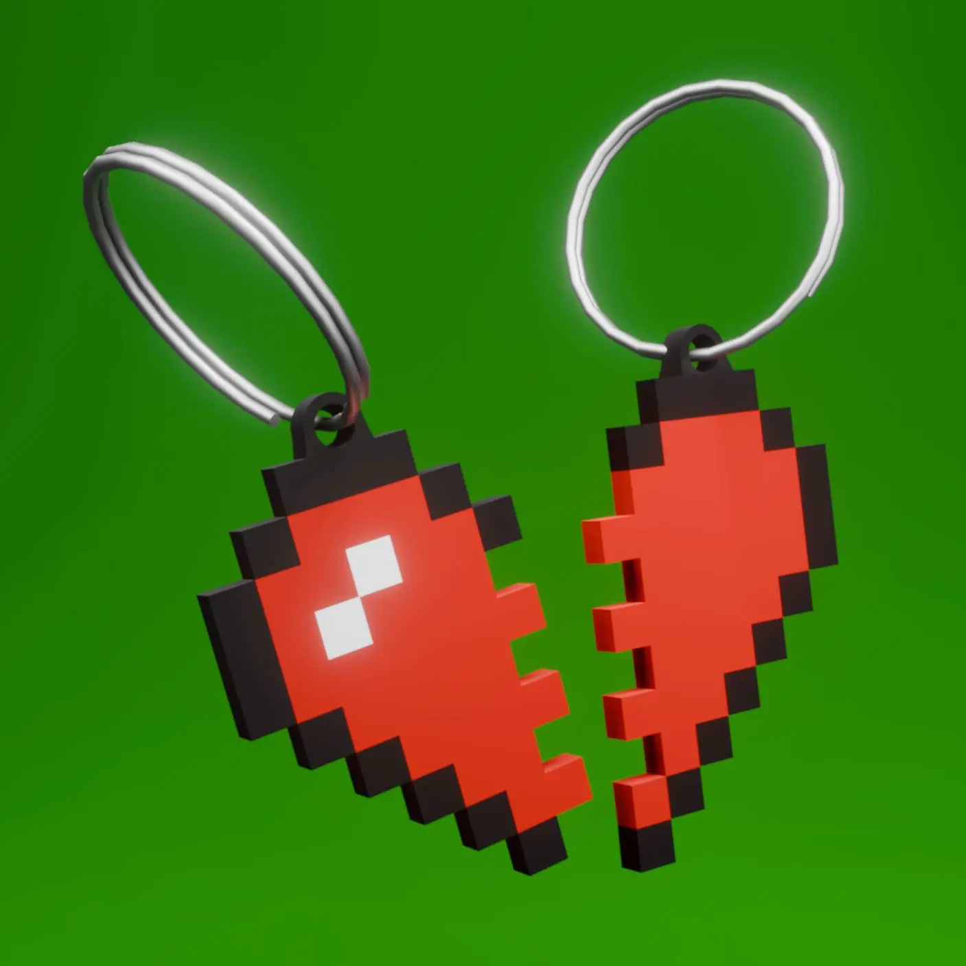 Minecraft Heart Keychains | gamer gift | CFS