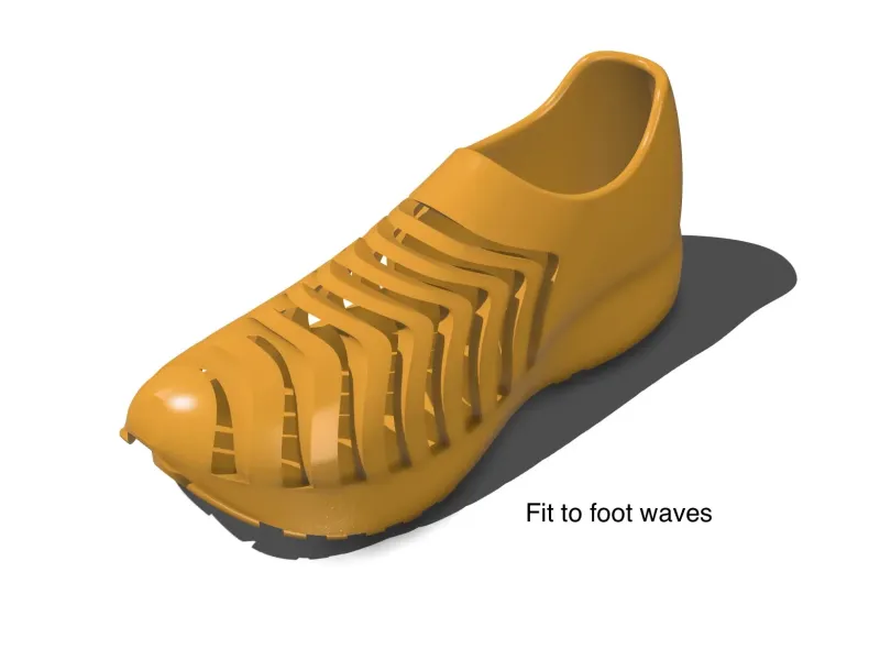 Fit to foot flexi shoe