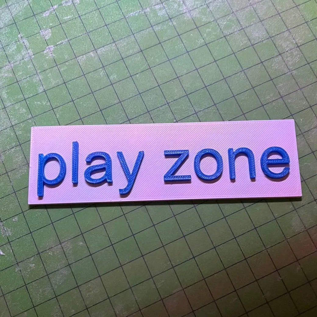 play zone sign