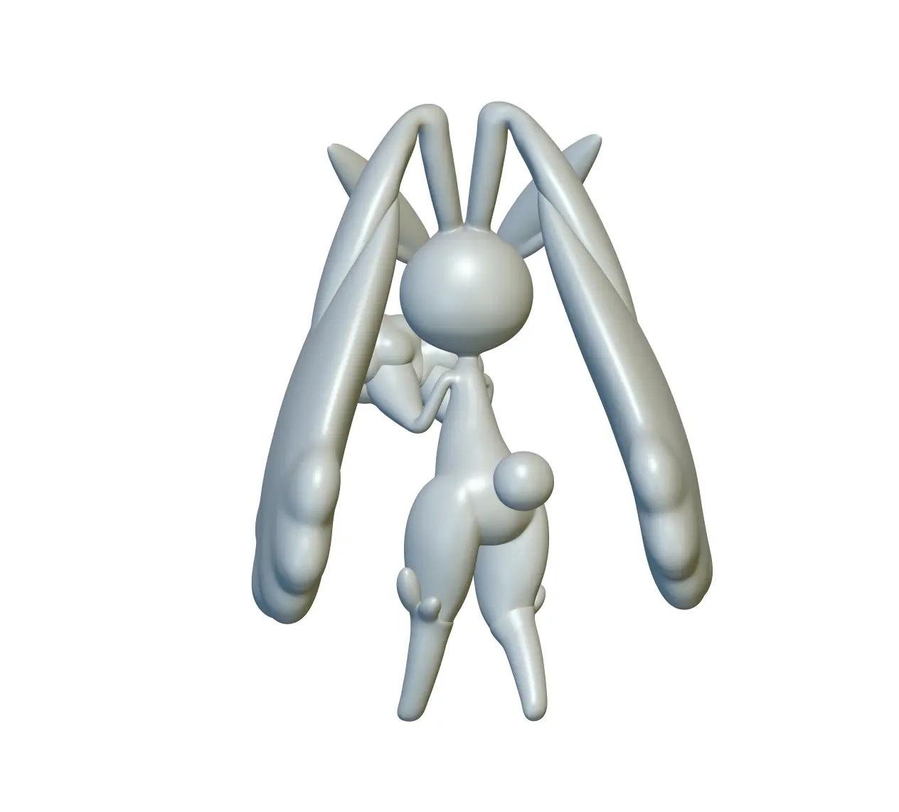 Pokemon Lopunny #428 - ¡Listo para imprimir en 3D!