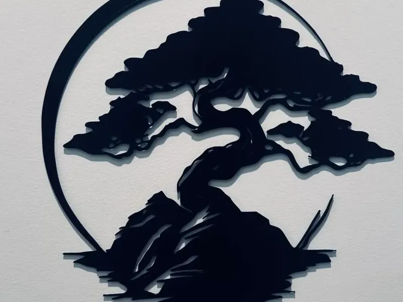 Beautifull Japanese Bonsai Wall Art