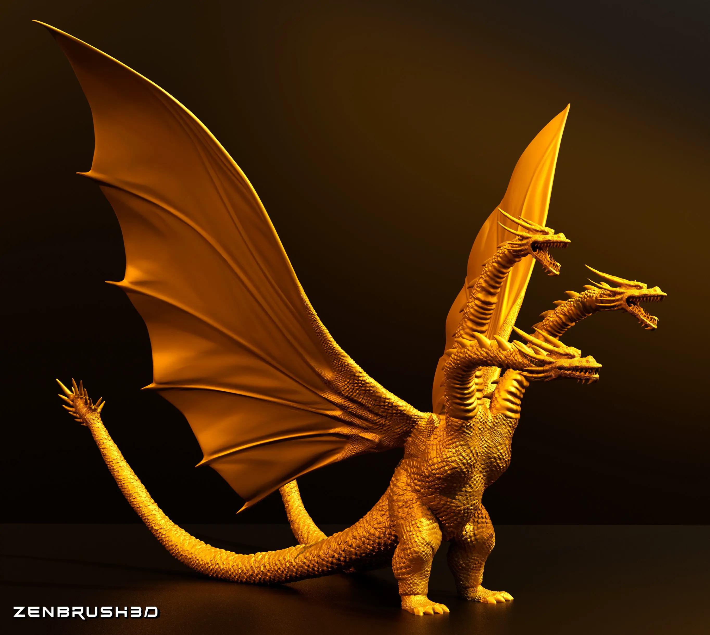 ghidorah | 3D Models | Creality Cloud, image size:2727x2437