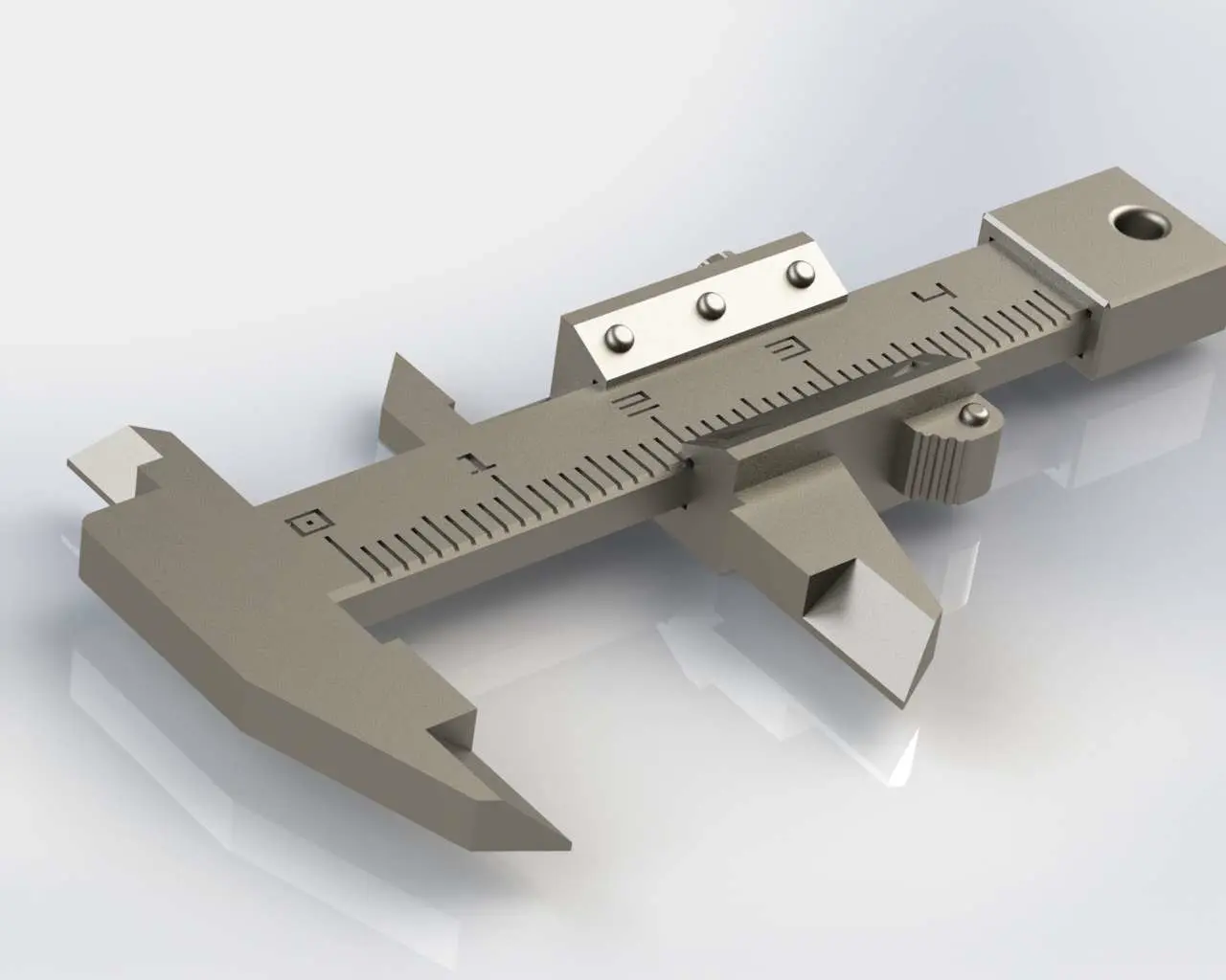 Mini Vernier Caliper 3D Model