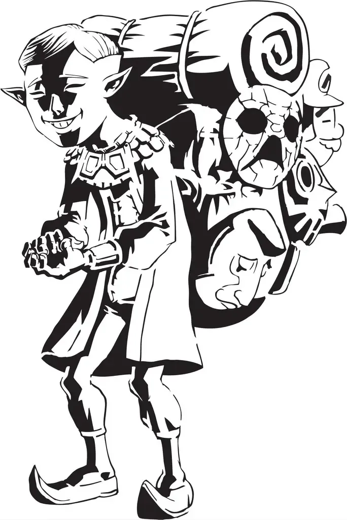 Happy Mask Salesman stencil