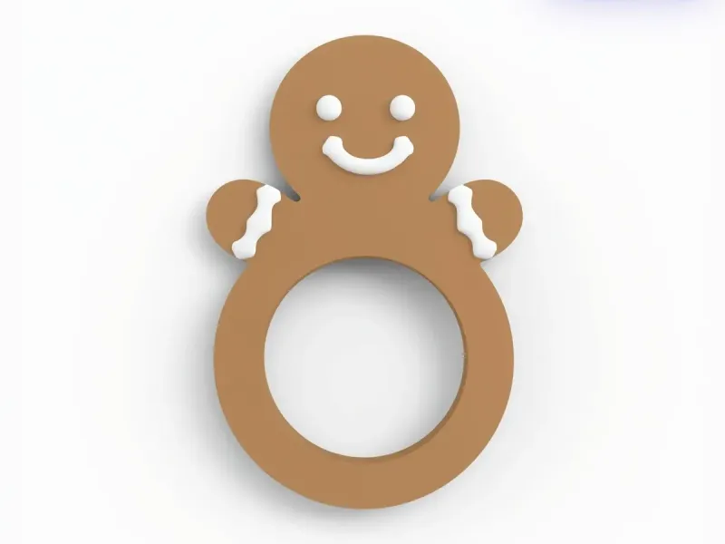 Gingerbread Man Napkin Ring Christmas Table Decor