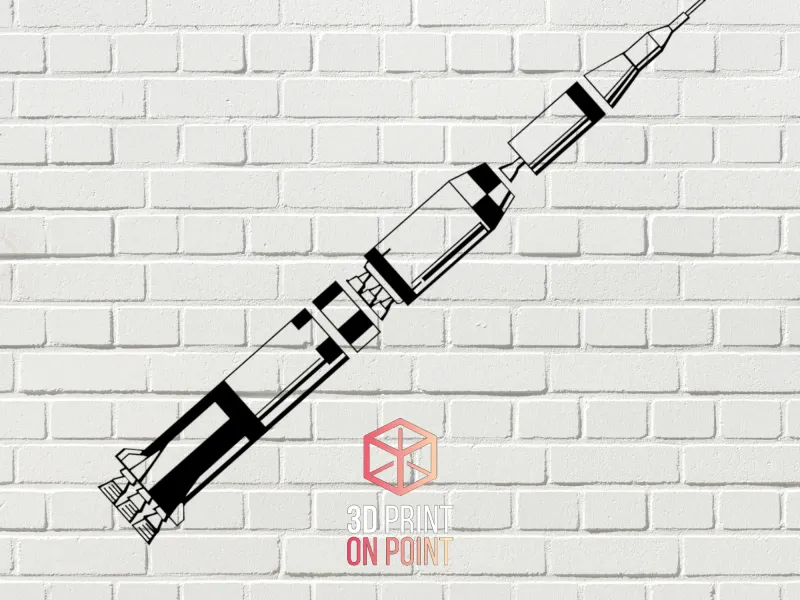 SATURN V | 2D ARTĂ DE PERETE