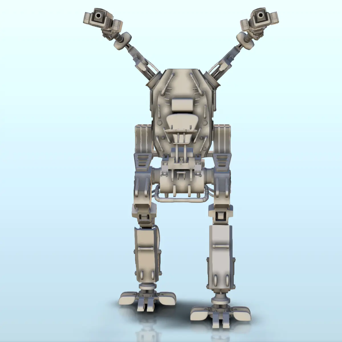 Exoskeleton with double-guns (10) - sci-fi science fiction f