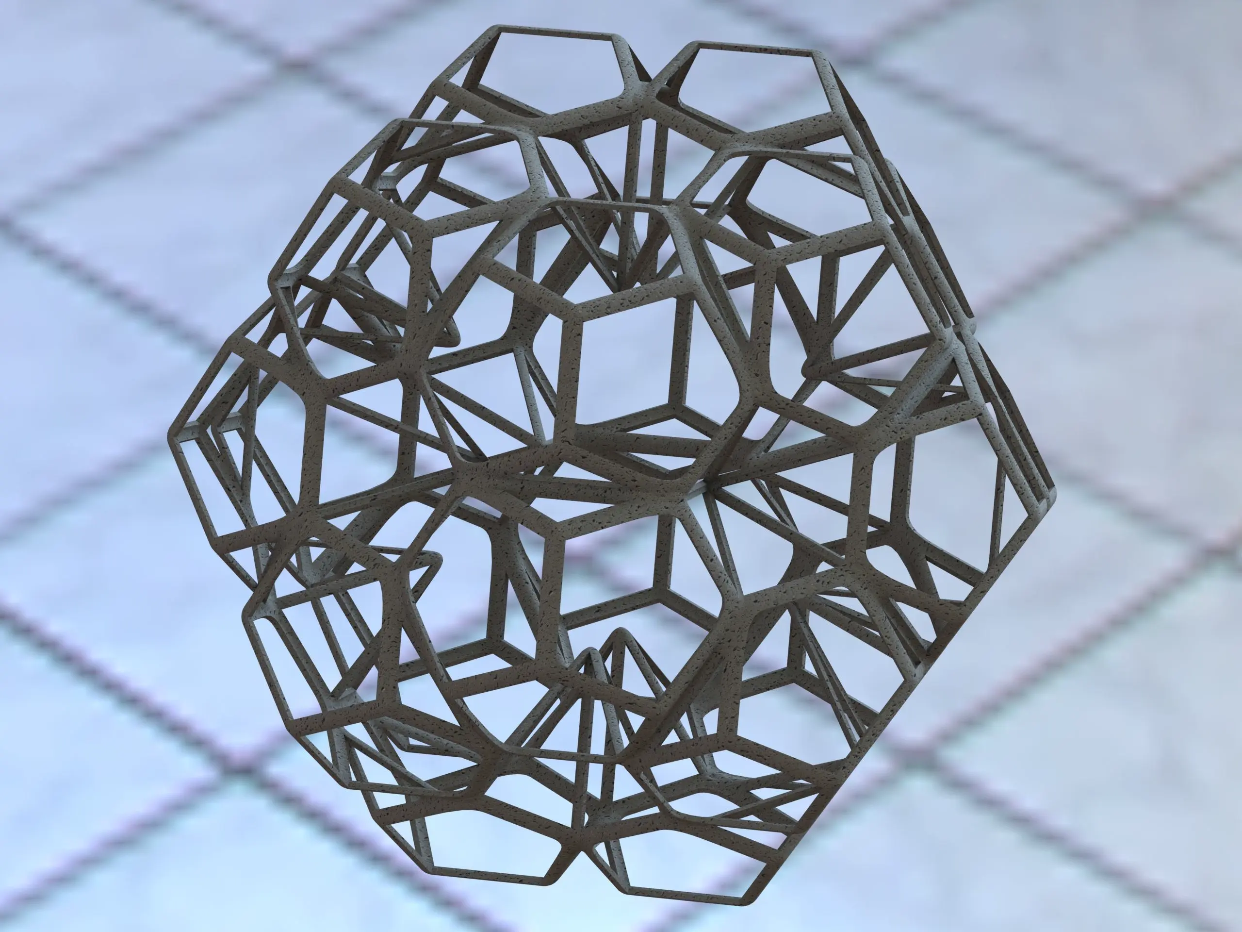 Wireframe Shape Penta Flake Dodecahedron