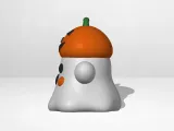 Pumpkin Hat Ghost - Halloween-3