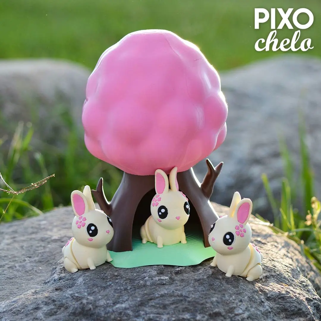 Sakura Bunnies and their Blooming Hideout 🌸🐰