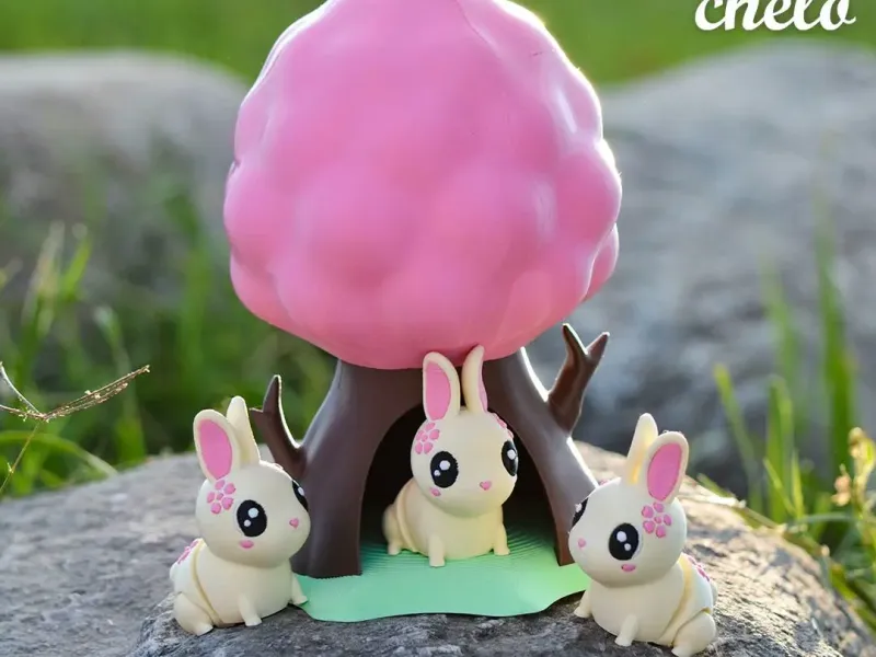 I Coniglietti Sakura e il loro Rifugio in Fiore 🌸🐰
