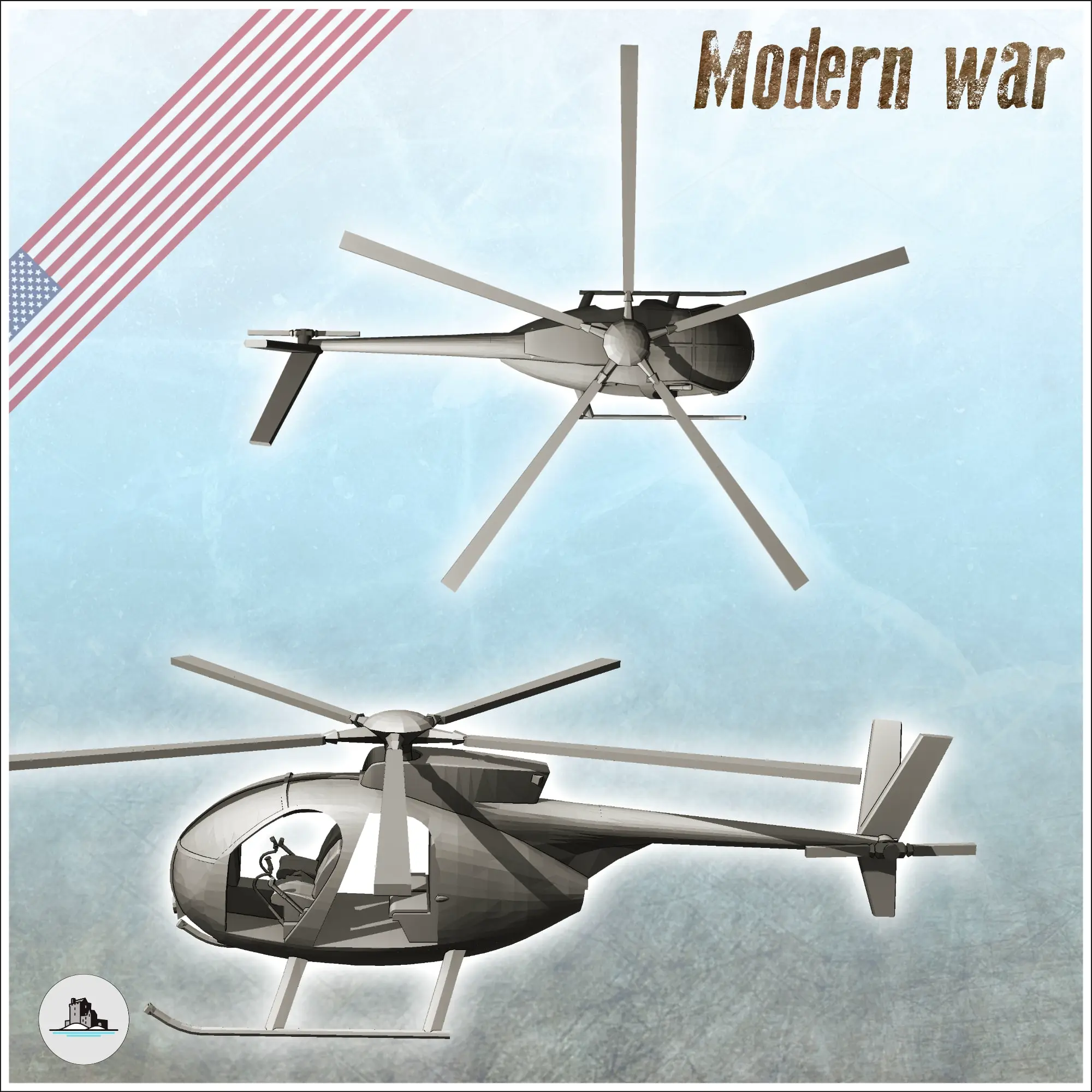 Hughes OH-6 Cayuse Loach Leichthubschrauber - miniatures warha