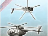Hughes OH-6 Cayuse Loach light helicopter - miniatures warha-4