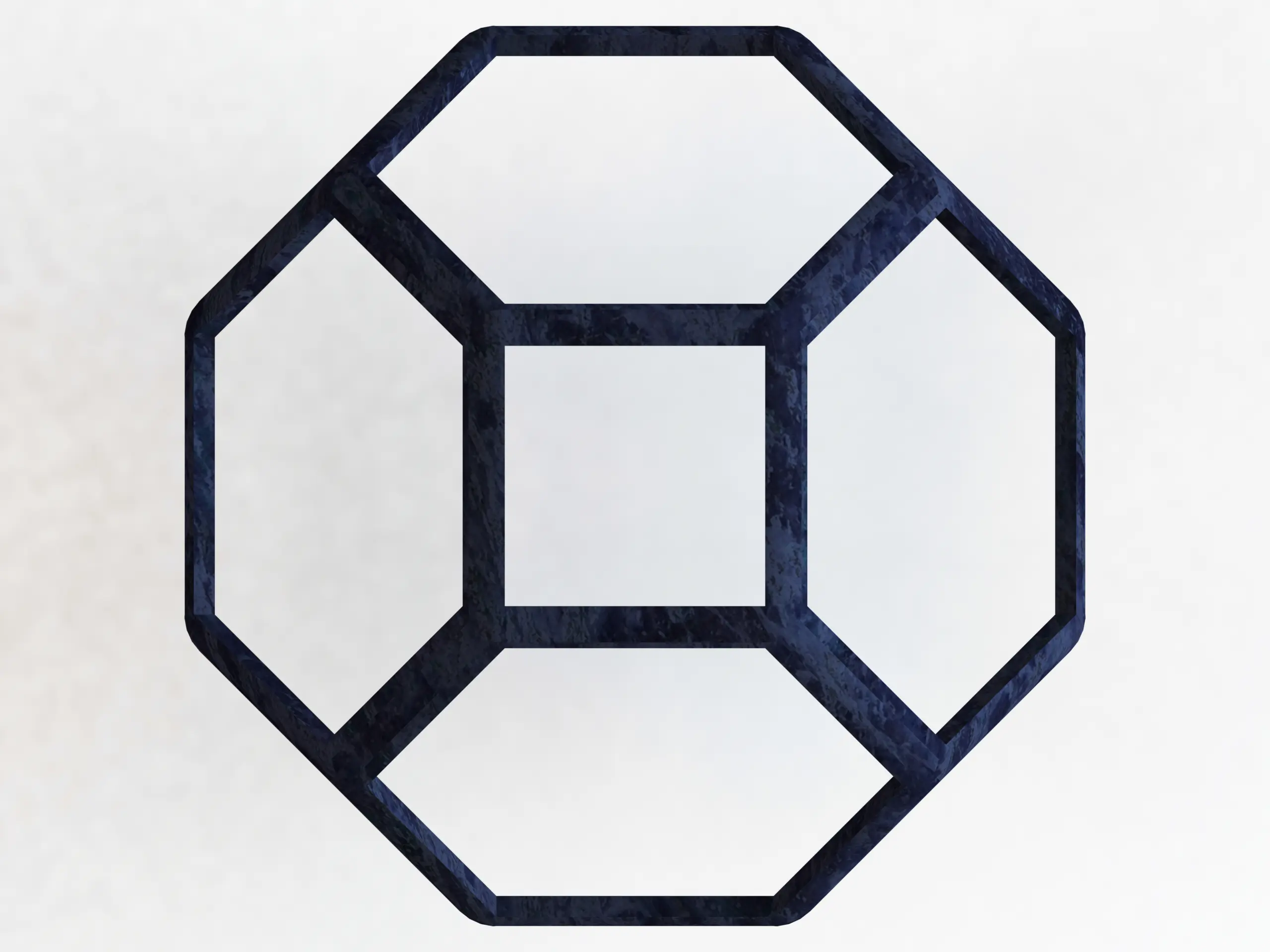 Wireframe Shape Tetradecahedron