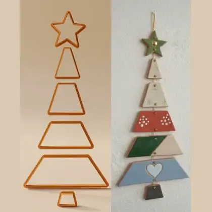 Christmas Tree Pendant Cutters Set - colgante arbol de navid