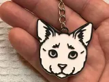 Keychain Gato Blanco-1