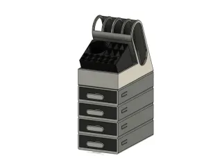 Printer tool drawer storage rack