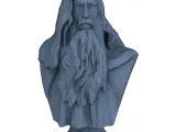 Fantasy Wizard Bust – Low Poly Sculpture STL-6