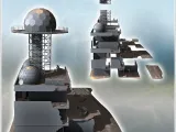 Large control center with radar domes and damaged building (-2