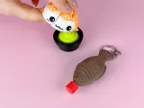 Cute Flexi Sushi Nigiri Shrimp, Fun Keychain Toy-2