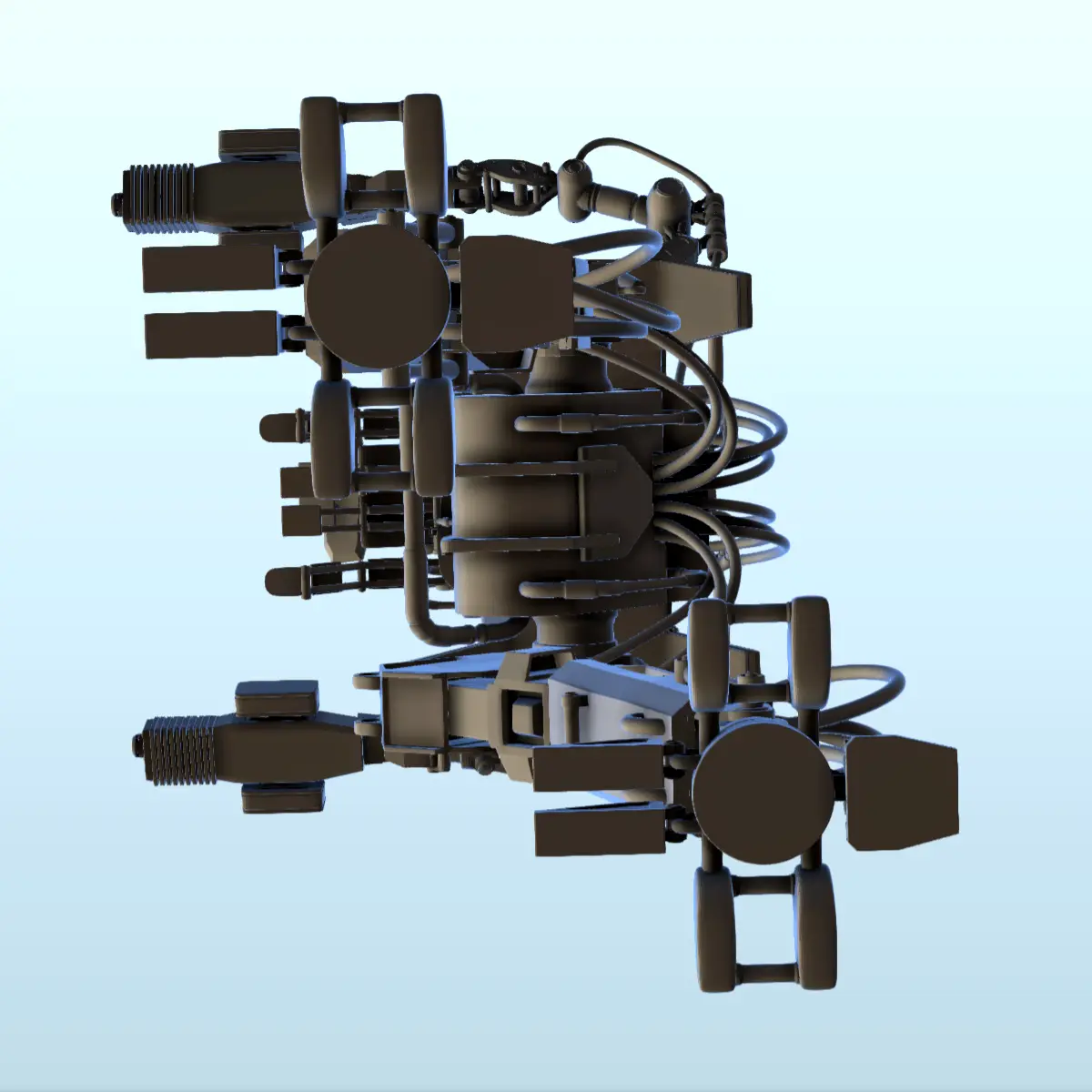 Exoskeleton with double-guns (10) - sci-fi science fiction f