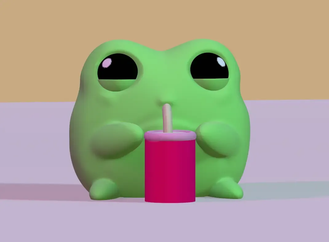 Frog Cute Couple Drinking