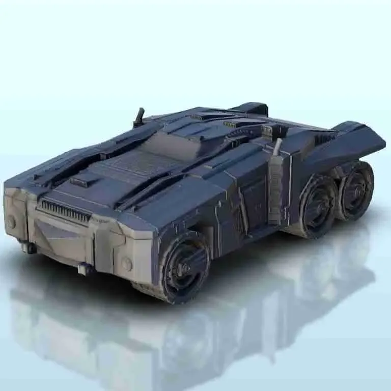 Massive SF vehicle on 6 wheels - sci-fi science fiction futu