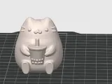 Pusheen cat with a bubble tea-2