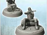 Hunter with rifle on trunk (12) - miniatures animal RPG tabl-1