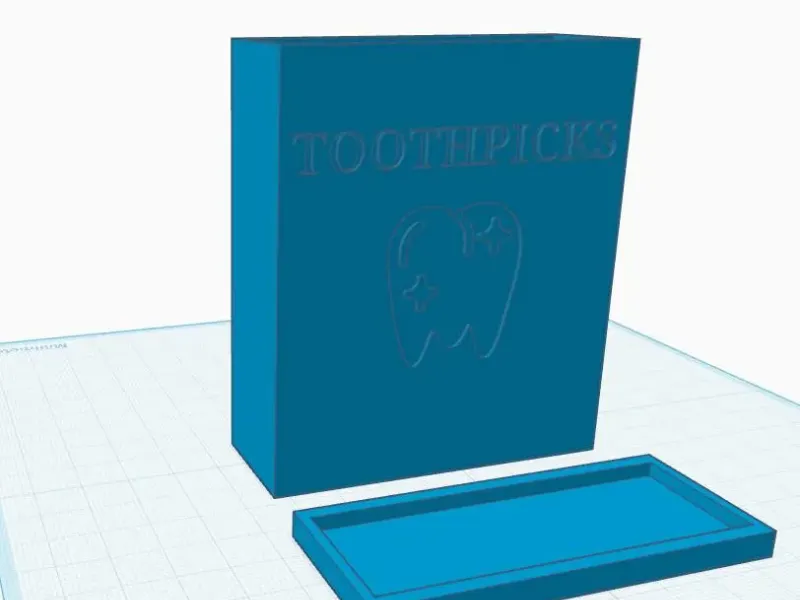 Toothpick box with lid for organization