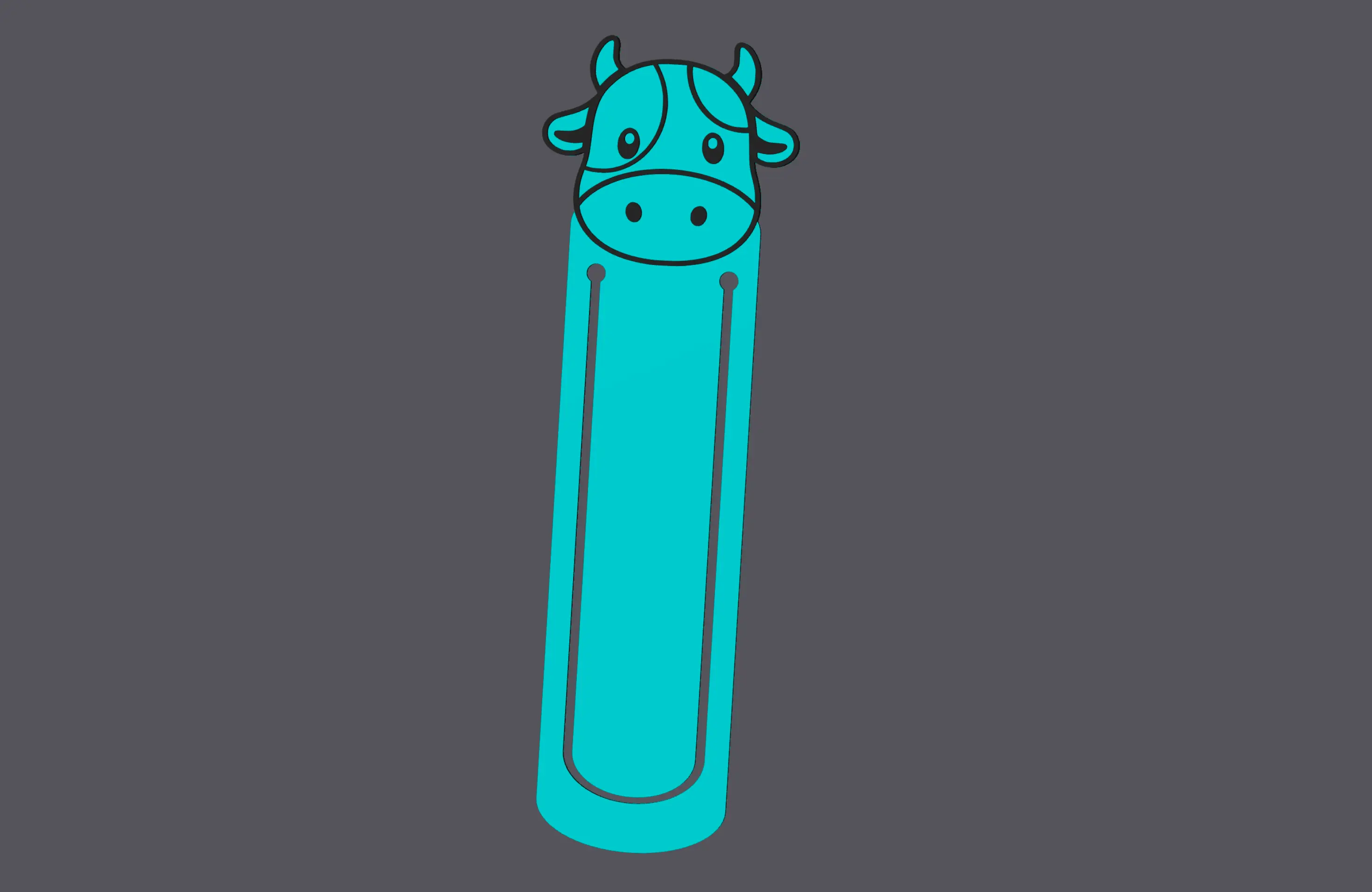 Cow Head - Farm Animals - Bookmark v1
