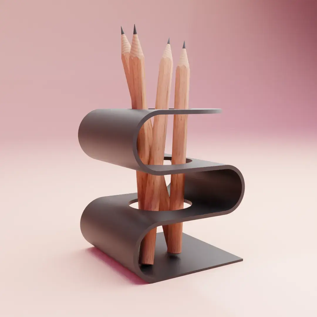 cool curve minimalist pencil holder