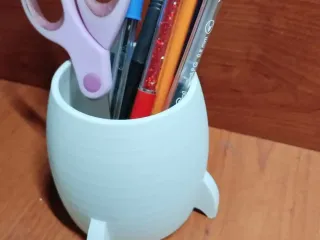 Rocket Ship Pen Holder - Space Desk Organizer