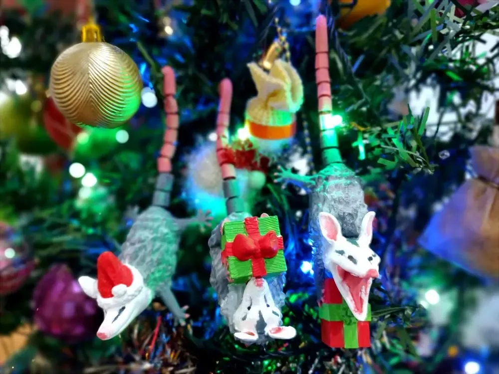 Holiday Ornament Opossums