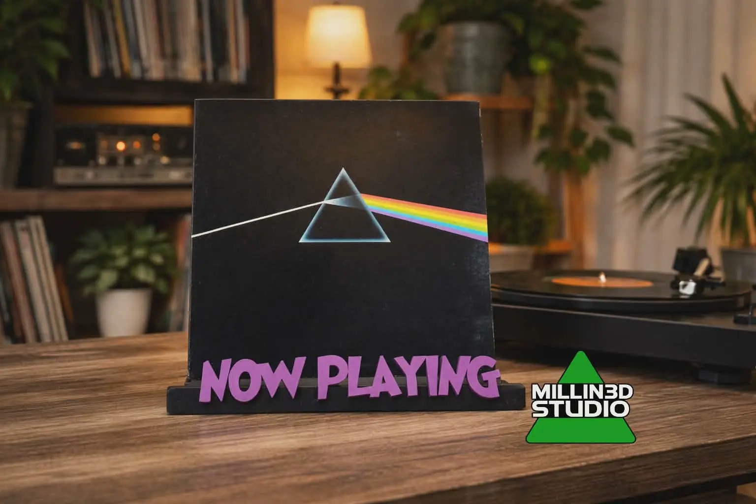 Now Playing Vinyl Record and Cd Stands