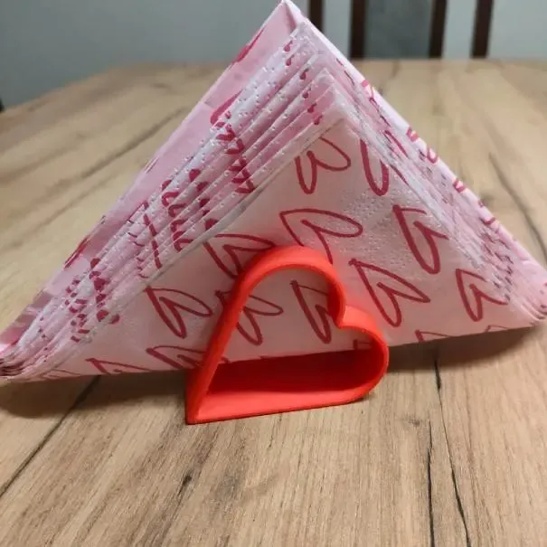 Portaservilletas en forma de corazón