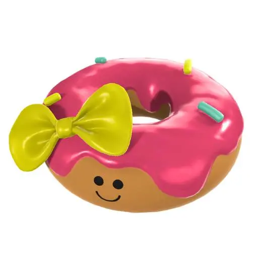 Cute Bow Donut Character 3D Model STL Printable