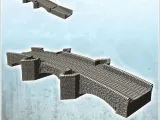 Stone bridge with four triangular pillars (2) - miniatures w-0