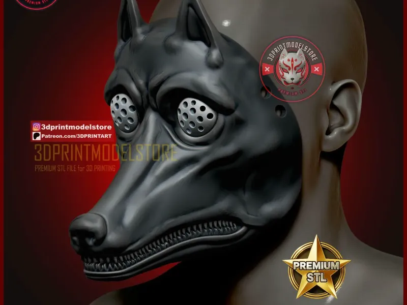 Black Dog Mask - Tokyo Ghoul Cosplay Helmet - Kaya Irimi