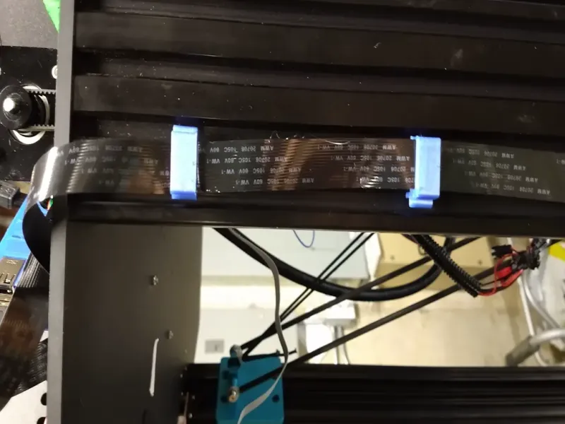 Raspberry Pi Flat Wire Clip with Snap to 4020 Rail Tevo Litt