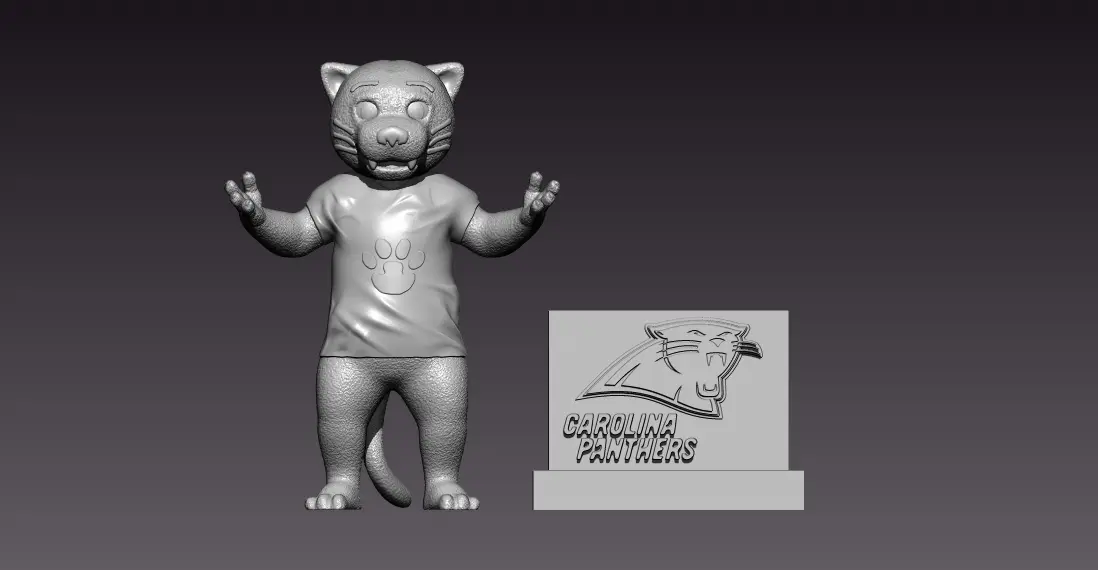 NFL - CAROLINA PANTHERS FOOTBALL MASCOT STATUE - 3D PRINT