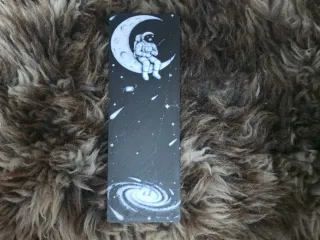 Astronaut Sitting on the Moon Lunar Bookmark