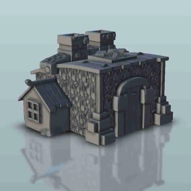Fantasy city Hall - miniatures warhammer terrain scenery tab