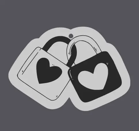 Llavero candados de amor