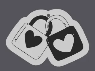 Llavero candados de amor