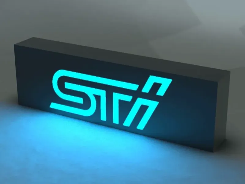 Графический иллюминатор с логотипом STI