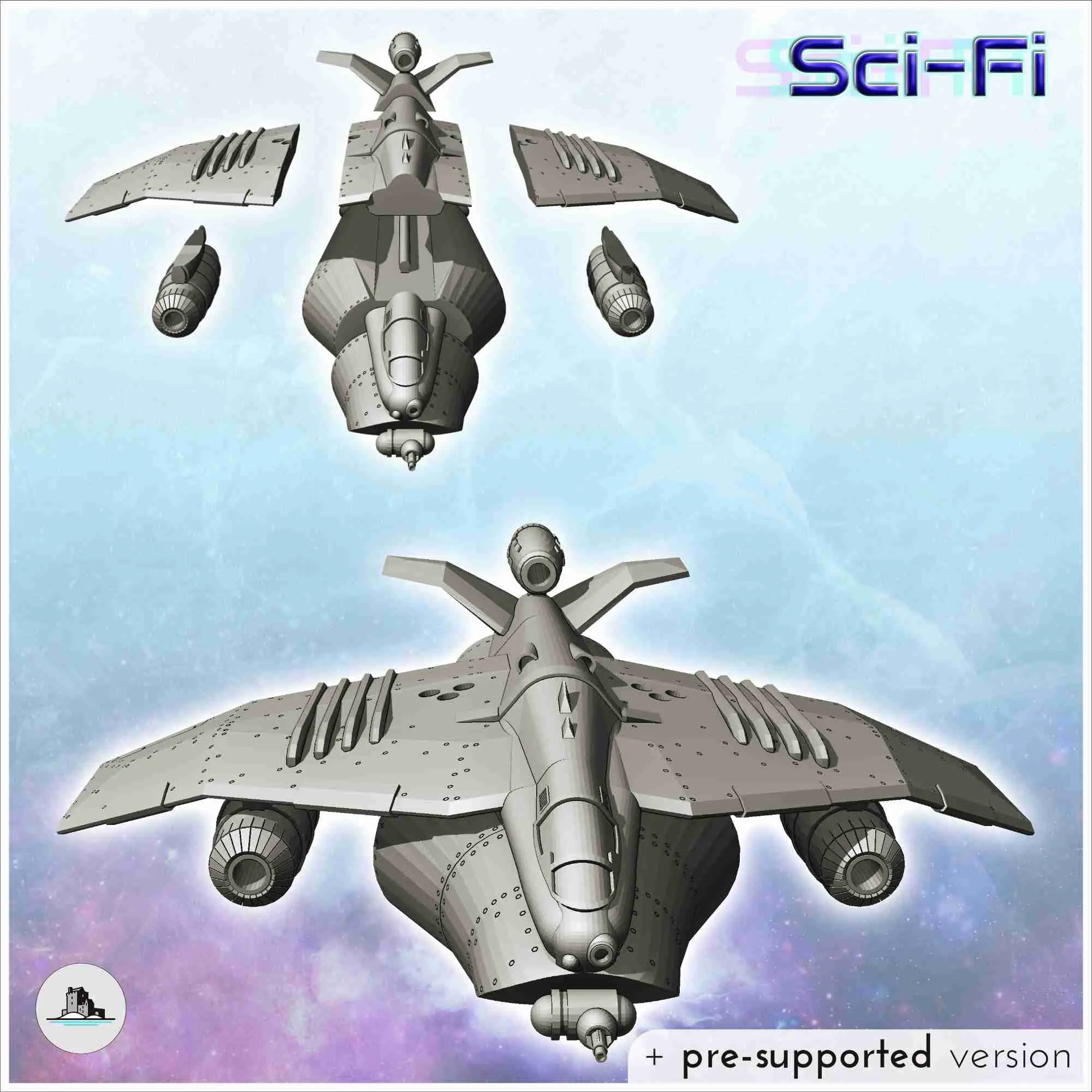 Voidstalker dropship spaceship (2) - miniatures warhammer 40